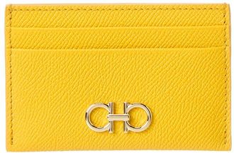 Ferragamo Ferragamo Gancini Leather Card Holder