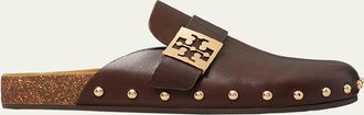 Tory Burch Mellow Leather Buckle Slide Mules