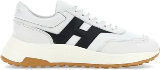 Hogan White H Logo Lace-Up Sneakers