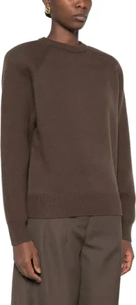 Frankie Shop Truien & Vesten, Dames, Bruin, XS, Round-neck Truien