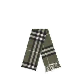 Burberry Check Cashmere Scarf - Green