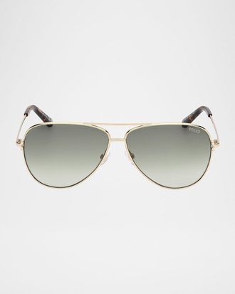 Pucci Metal Aviator Sunglasses