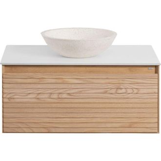 Sklum Sklum - Conjunto De Mueble De Ba&ntilde;o En Madera De Fresno Tedrik
