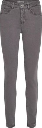 Mos Mosh Slim-Fit High-Waisted Colour Pant Broek - Dames - Skinny Jeans - Grijs - W27 - Katoen - Jeans