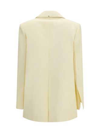 Sportmax Double-Collar Viscose Blend Blazer - Yellow