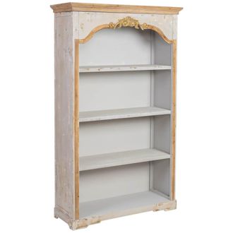 Wanderlust Deco Estanter&iacute;a librer&iacute;a de madera gris envejecida 120x45x210h cm