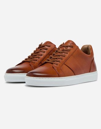 Oliver Sweeney Mens Oliver Sweeney Kendal Leather Mens Trainers - Tan - Brown - Size: 11