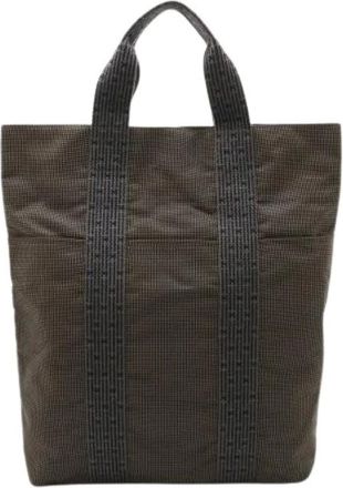 Herm&egrave;s Pre-owned Tote Bags, female, Gray, Size: ONE SIZE Pre-owned Vintage Canvas Tote