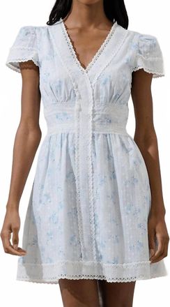 Sugarlips Arabella Floral Lace Mini Dress In White