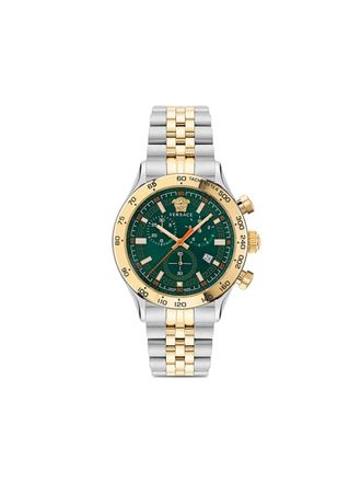 Versace Greca Dome Chrono horloge 43 mm - Groen