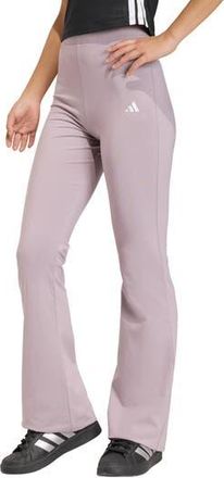 adidas Essentials Flare Leg Jersey Pants in Preloved Fig/White at Nordstrom Rack, Size X-Large