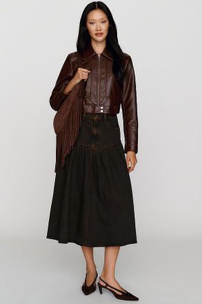 Levi's 100% Cotton Pleated Midi Skirt