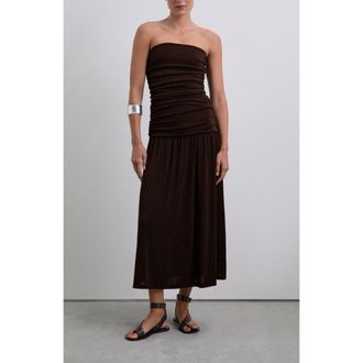 Scalpers Strapplesjersey Dress in Brown at Nordstrom, Size Medium Eu
