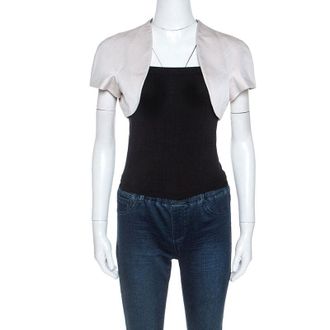 Paule Ka Cream Ottoman Open Front Bolero