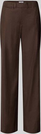 Raphaela by Brax Flared Stoffhose aus Leinen-Mix in Hellbraun, Gr&ouml;&szlig;e 36K