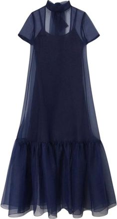 Staud Gowns, female, Blue, S, Calluna Dress