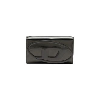 Diesel Wallets & Cardholders, female, Black, ONE SIZE, Mirror Leather Flap Wallet