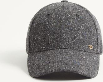 Valentino Garavani Valentino Garavani VLogo Signature Wool Baseball Cap Man GREY 57