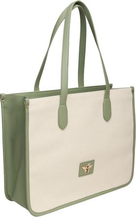 Alice Wheeler Canvas Bumble Bee Large Tote Bag (Sage)