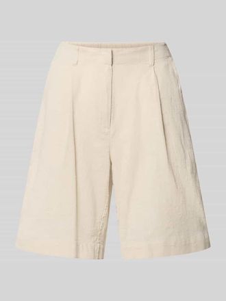 Vero Moda Comfort Fit Shorts aus Baumwoll-Leinen-Mix Modell CAIA in Beige, Gr&ouml;&szlig;e XL