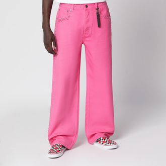 Dagger Jeans rosa in denim washed