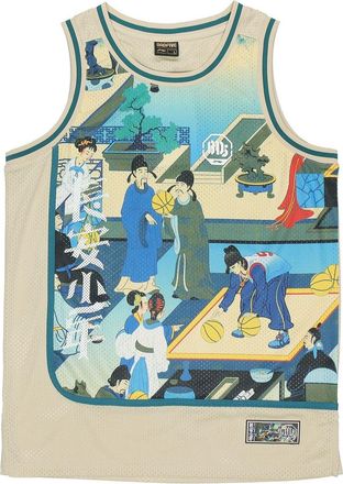 Li-Ning x BADFIVE Graphic Printed Jersey Beige Multi AAYQ513-2