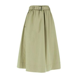 Brunello Cucinelli Midi Skirts, female, Green, XS, Stylish A-Line Skirt