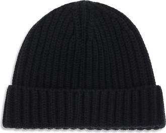 Prada Mens Virgin Wool Beanie Hat Nero Fleece Ovis Aries E Hairbands