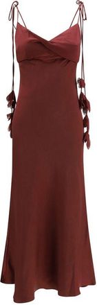 Self Portrait Bordeaux Polyester Casual Womens Dress