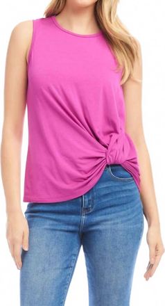 Karen Kane Sleeveless Pick-Up Top In Orchid