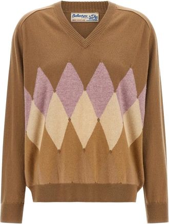 Ballantyne Dames, Truien, Bruin, Maat: XS Kasjmier
