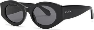 Alaia Oval-frame Sunglasses - Black - One Size
