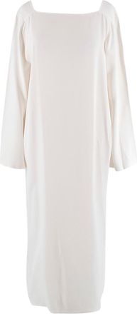 Khaite Cream Square Neck Long Sleeved Maxi Dress Size L