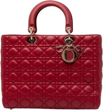 Dior Pre-owned Lady Dior Handbag - - Pre-owned - Donna - Rosso - ONE SIZE