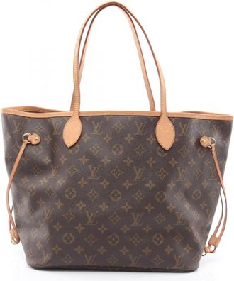 Louis Vuitton Brown Monogram Coated Canvas Leather Handbag Tote Bag (Pre-Owned)