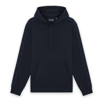 Lyle & Scott Jacquard Tape Hoodie - Heren - Sweatshirts & Hoodies - Blauw - Maat: S