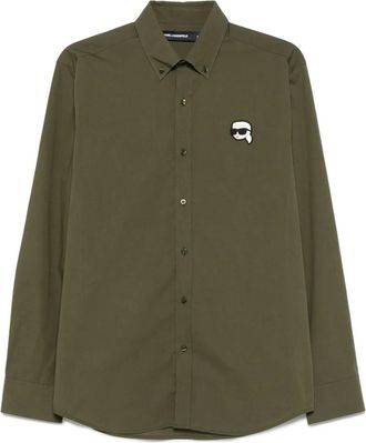 Karl Lagerfeld Polo con logo ricamato - Verde