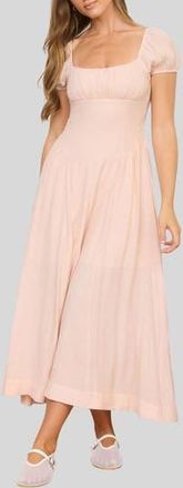 Blu Pepper Drop Waist Seam Midi Dress in Dusty Apricot at Nordstrom Rack, Size Medium