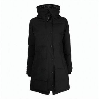 Canada Goose Long Padded Parka With High Collar And Hood