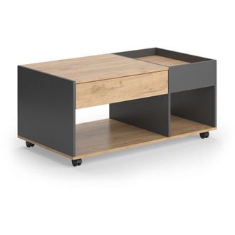 Vicco Mesa De Centro Maik, Oro Power Roble/antracita, 110 X 60 Cm Con Caj&oacute;n, Vicco