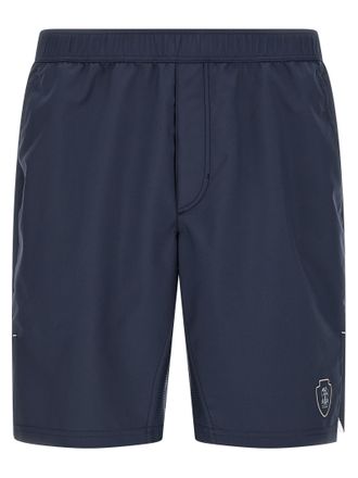 Brunello Cucinelli Blue Polyester Bermuda Mens Shorts