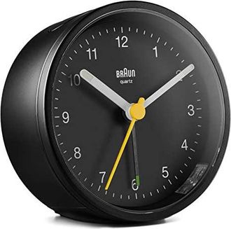 Braun Bc12 B Despertador Anal&oacute;gico Negro Dise&ntilde;o Elegante
