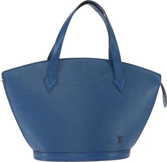 Louis Vuitton Saint Jacques Handbag Epi Leather Blue Leather Handbag (Pre-Owned)