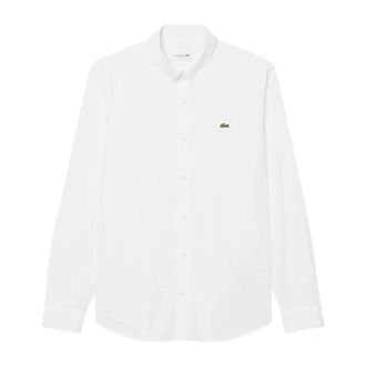 Lacoste Regular Fit Stretch Poplin Overhemd - Heren - Zakelijke Overhemden - Wit - 3XL - Katoen - Overhemden