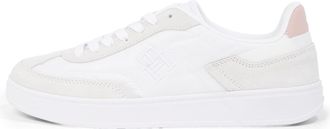 Tommy Hilfiger Womens Heritage Low Top Court Trainers, White (White), 6.5