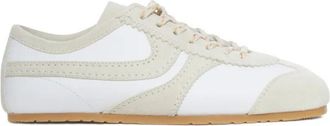 Dries Van Noten Suede Sneakers With Leather Inserts Shoes