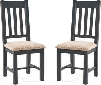 Julian Bowen Bordeaux Dining Chairs Dark Grey Set Of 2 - Julian Bowen | TJ Hughes