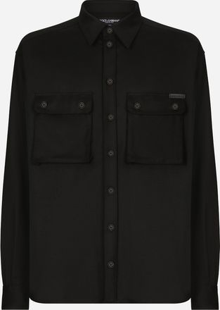 Dolce & Gabbana Oversize Flannel Shirt - Man Shirts Black 40