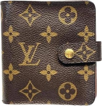 Louis Vuitton Pre-owned Wallets, male, Brown, Size: ONE SIZE Pre-owned Compact Zip Monogram Wallet
