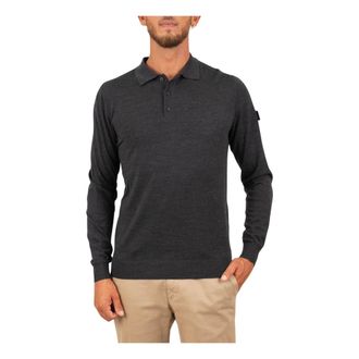 Peuterey Longsleeve Polo Melos RWS 01 - Heren - Truien - Grijs - Maat: L Kasjmier